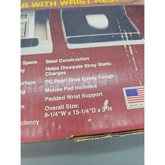 Computer Personals Underdesk Steel Mouse Manager Drawer with Wrist Rest Vintage - Picture 4 of 7